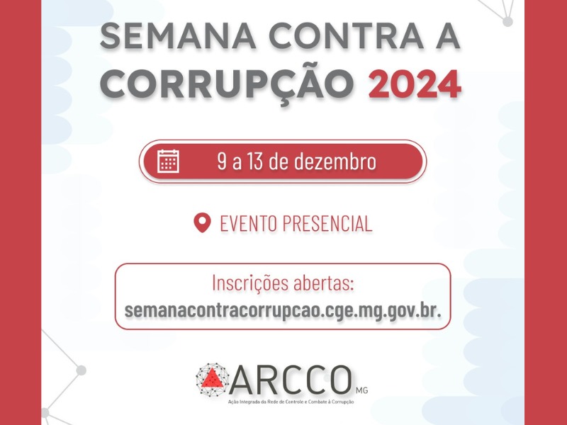 Minas Gerais celebra Semana Contra a Corrupção